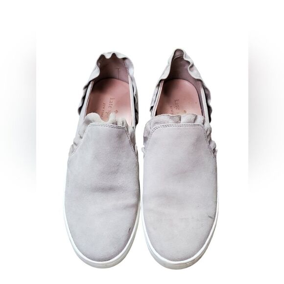 Kate Spade Suede Gray Lilly Slip on Sneakers - Picture 1 of 7